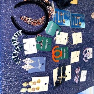 Over $100 worth of jewelry and hair accessories